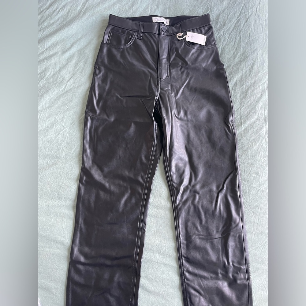 28/6 faux leather pants from Abercrombie, NEW